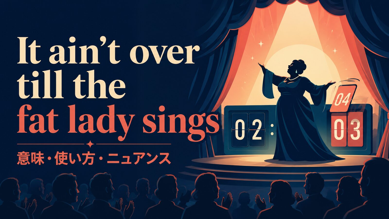 It ain’t over till the fat lady sings の意味は？使い方・ニュアンス・例文を解説