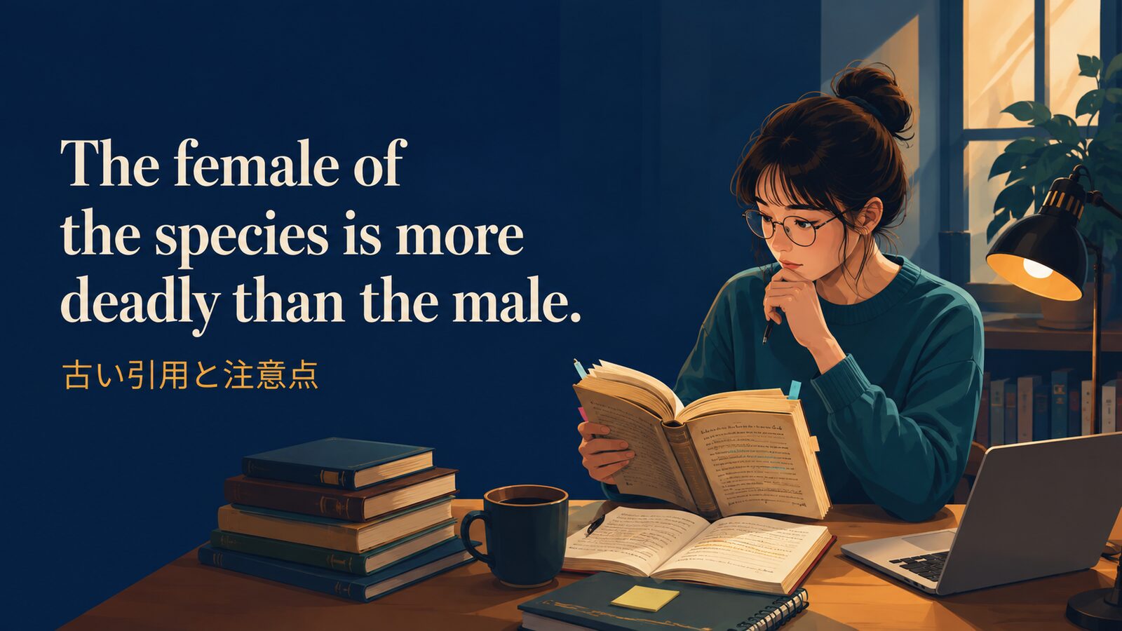 The female of the species is more deadly than the male.の意味・使い方｜ニュアンス・例文・似た表現を解説