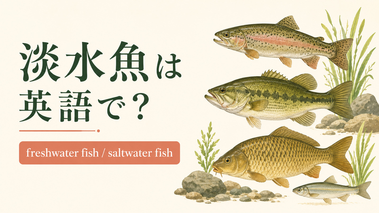 淡水魚を英語で｜freshwater fishの意味と使い方