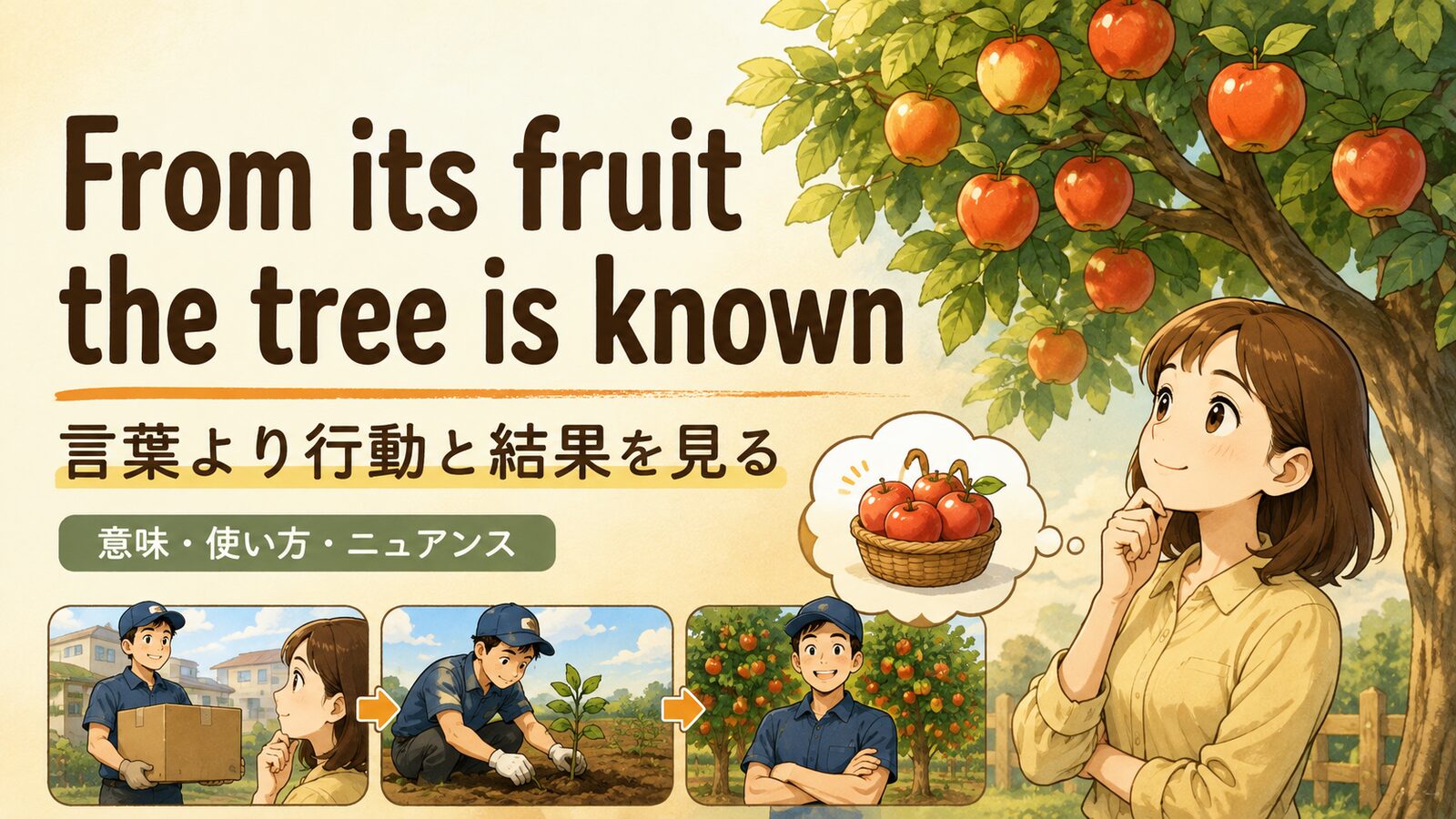 From its fruit the tree is knownの意味と使い方
