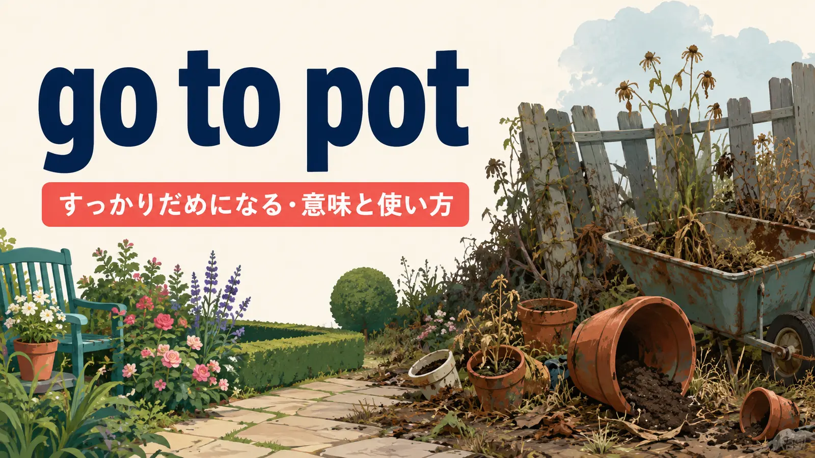 go to potの意味は？使い方・ニュアンス・例文と簡単な言い換え
