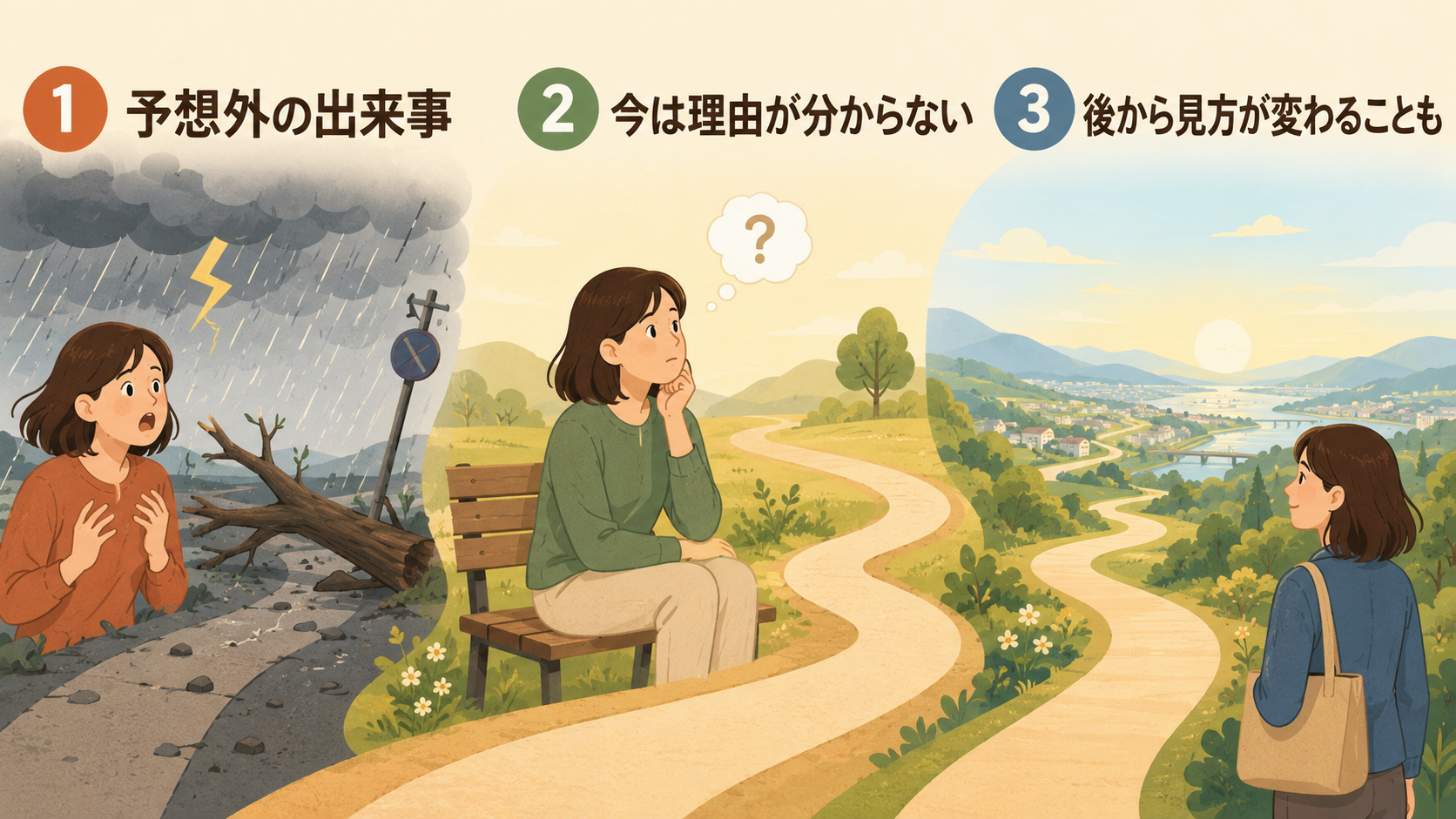 God moves in mysterious waysのニュアンスを示す解説図