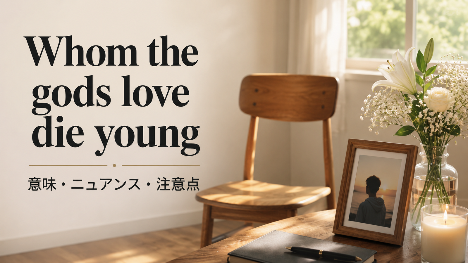 Whom the gods love die youngの意味は？使い方・ニュアンス・例文と簡単な言い換え