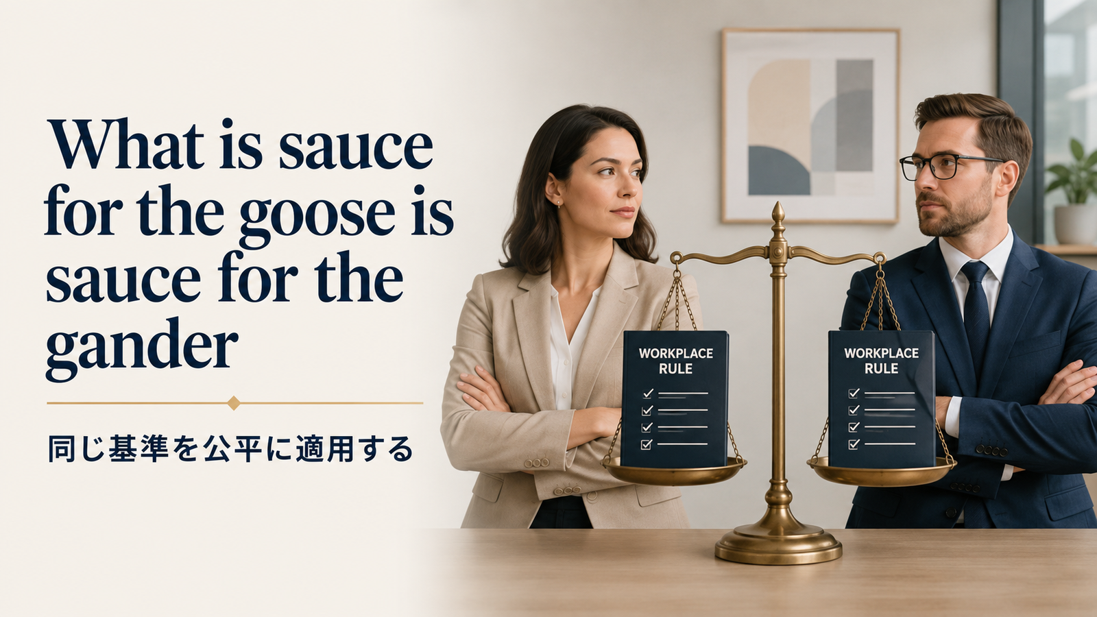 What is sauce for the goose is sauce for the ganderの意味・使い方・ニュアンスを解説するアイキャッチ画像