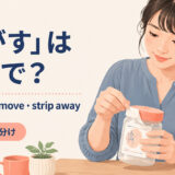 「はがす」を表すpeel off・remove・strip awayの使い分け