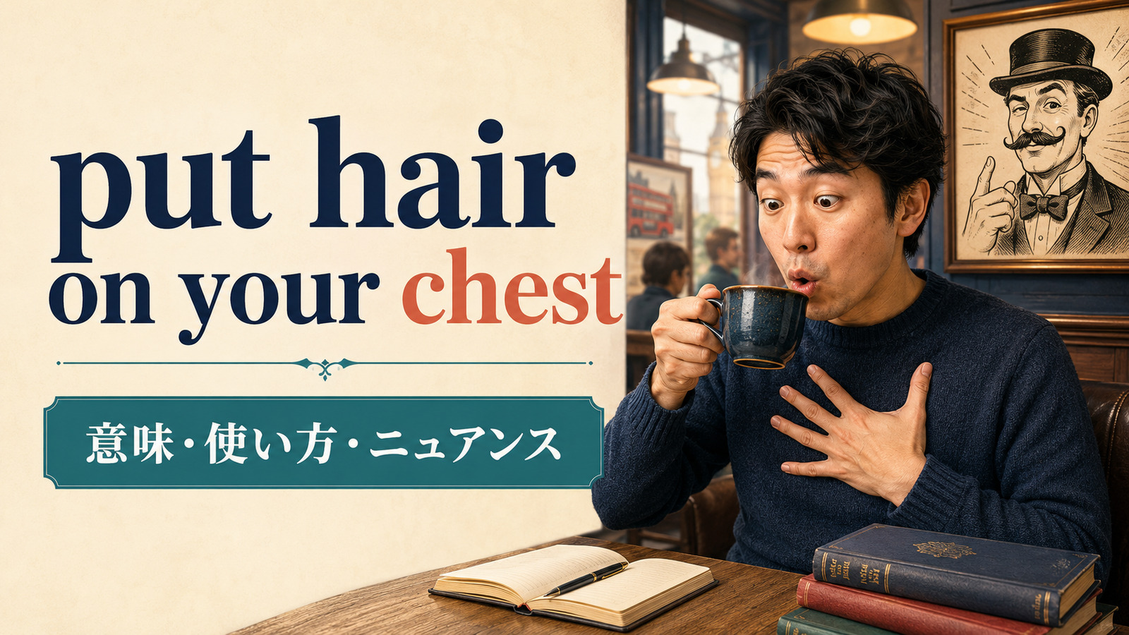 put hair on your chestの意味は？使い方・ニュアンス・例文と似た表現との違い