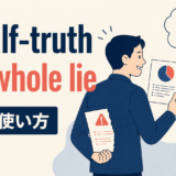 A half-truth is a whole lieの意味と使い方