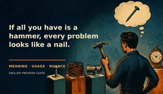 If all you have is a hammer, every problem looks like a nail.の意味・使い方｜ニュアンスと例文を解説
