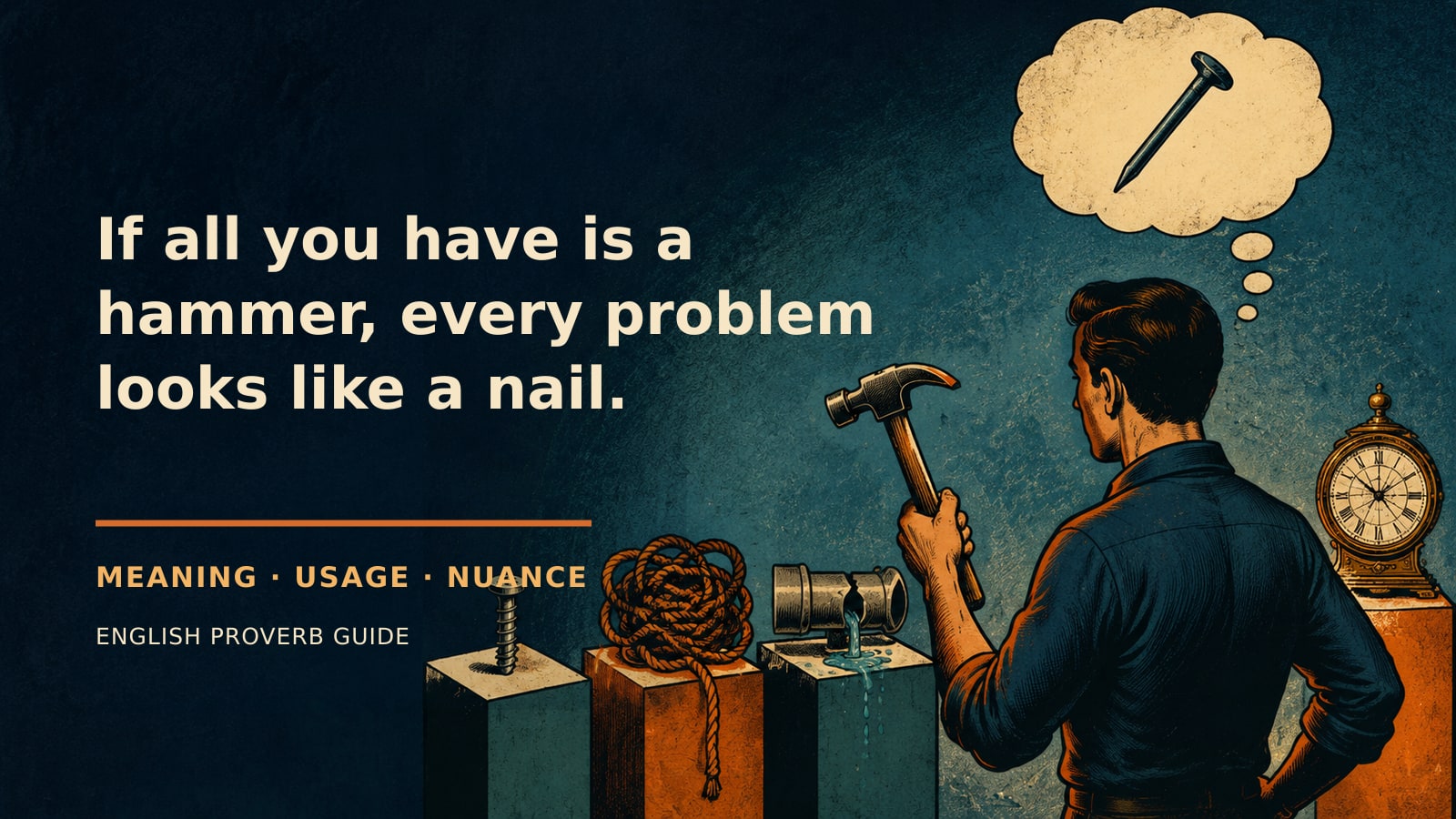 If all you have is a hammer, every problem looks like a nail.の意味・使い方｜ニュアンスと例文を解説
