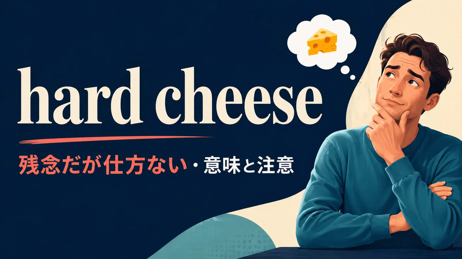 hard cheeseの意味・使い方・ニュアンスを解説するアイキャッチ
