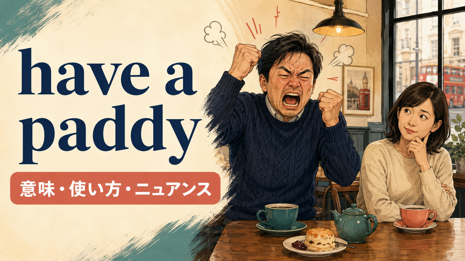 have a paddyの意味・使い方・ニュアンスを解説するアイキャッチ画像