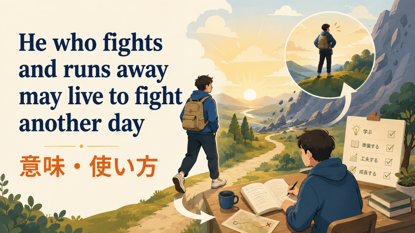 He who fights and runs away may live to fight another dayの意味と使い方