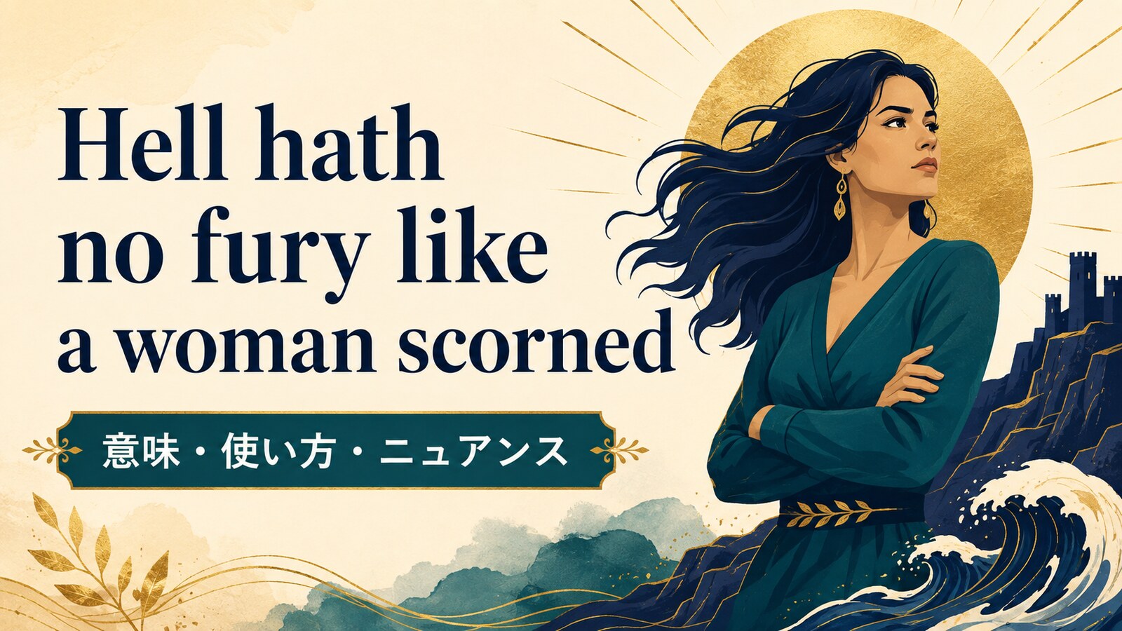 Hell hath no fury like a woman scornedの意味・使い方｜ニュアンスと例文、似た表現との違い