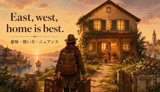 East, west, home is bestの意味・使い方｜ニュアンスと例文、似た表現との違い