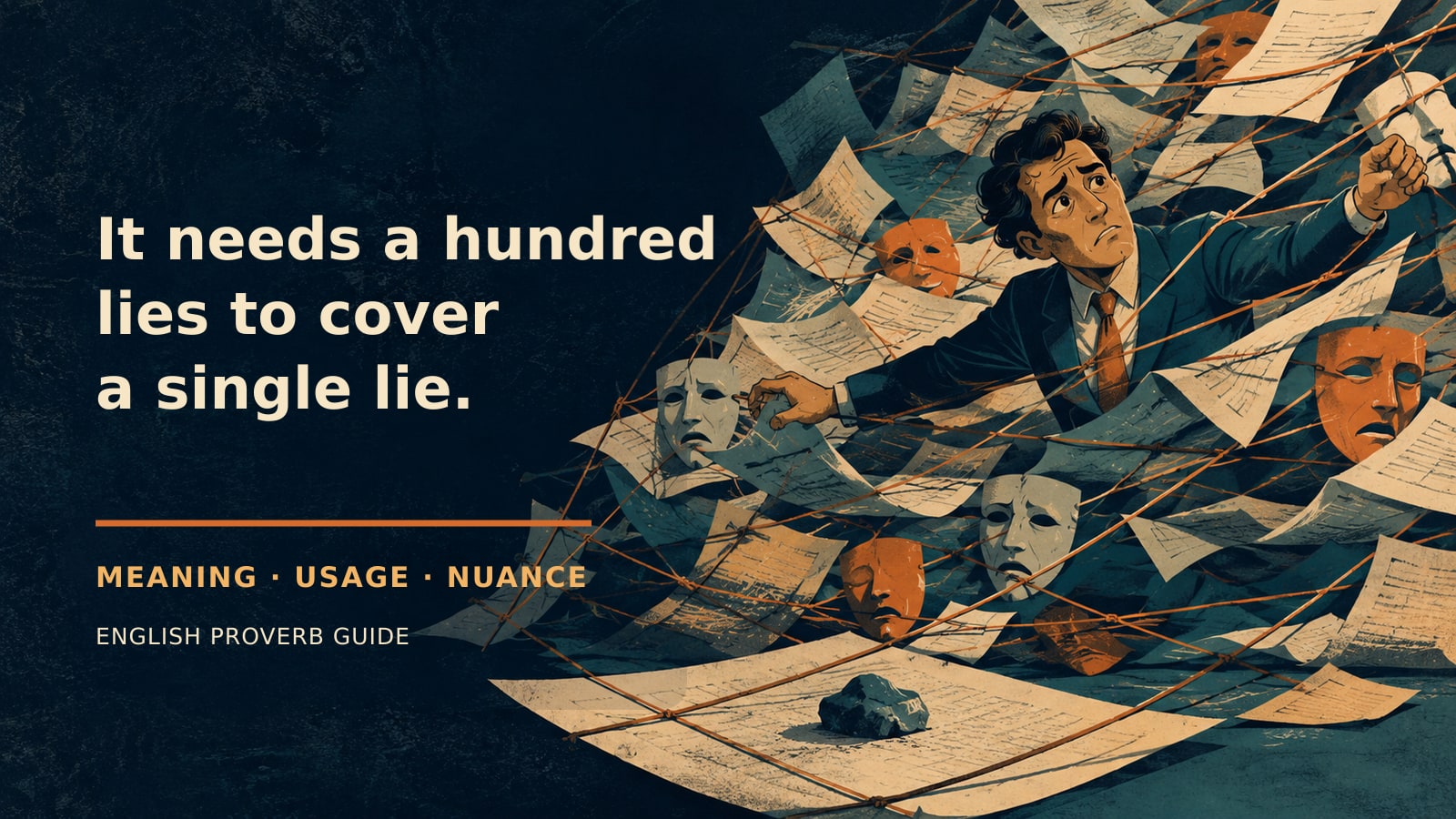 It needs a hundred lies to cover a single lie.の意味・使い方｜ニュアンスと例文を解説