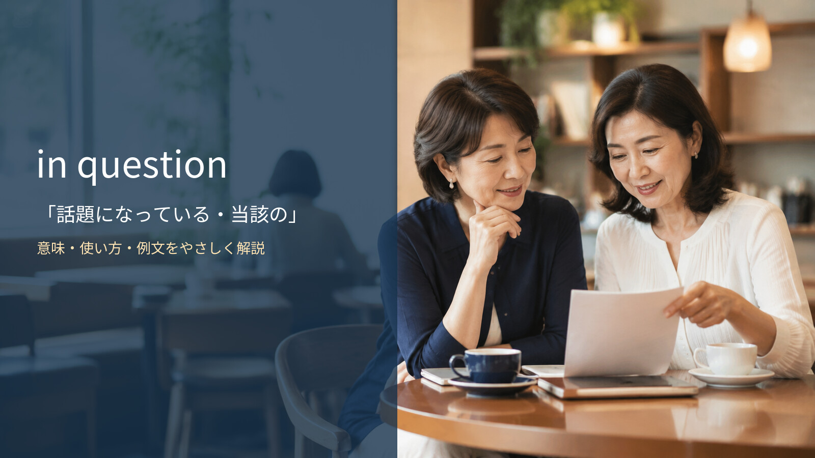 in questionの意味・使い方・例文