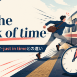 in the nick of timeの意味・使い方を解説するアイキャッチ