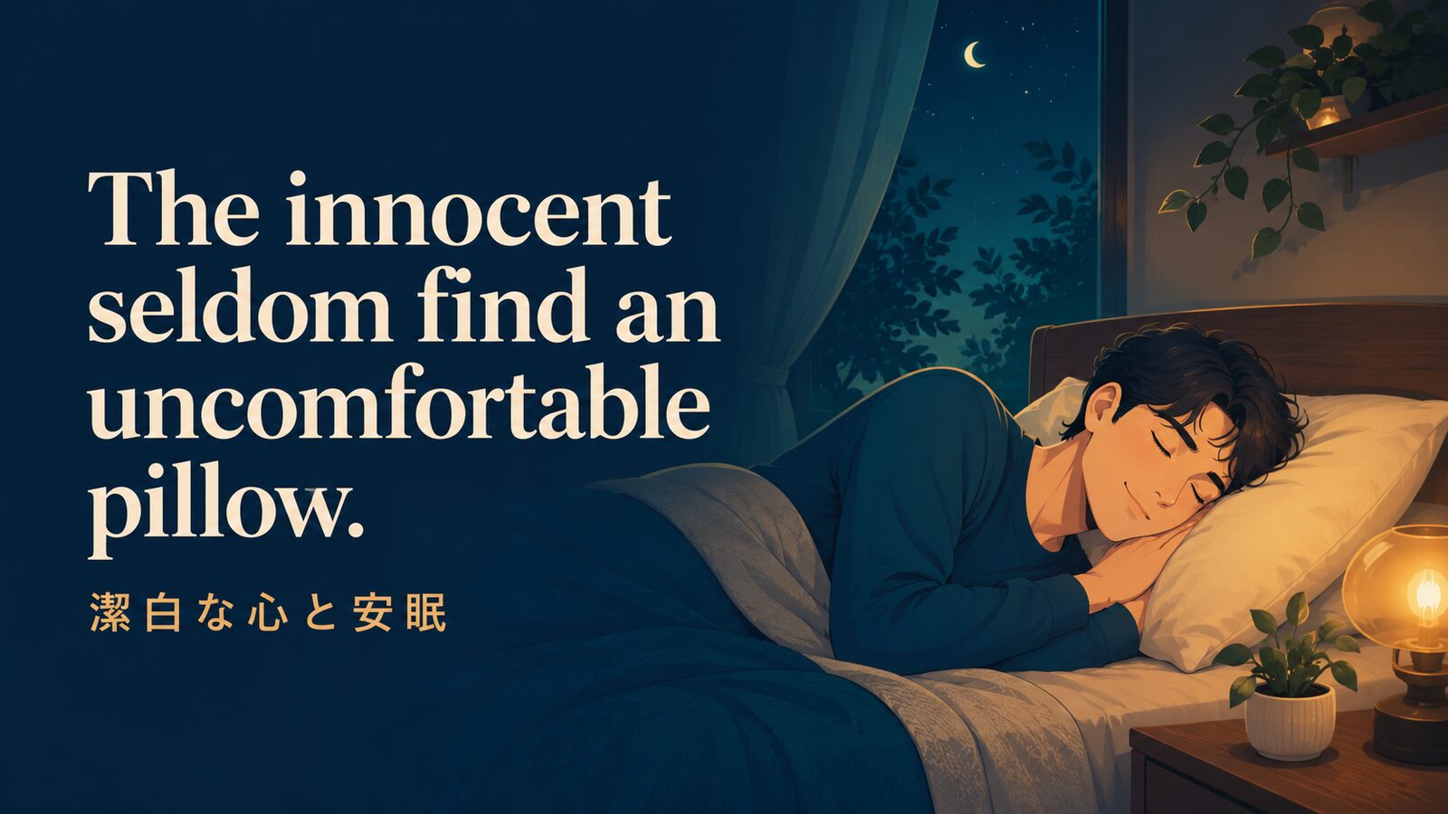 The innocent seldom find an uncomfortable pillow.の意味・使い方｜ニュアンス・例文・似た表現を解説