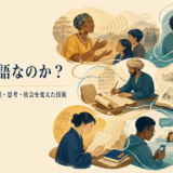 口承・手話・手書き・印刷・デジタルを通して言語と文字の関係を示す図