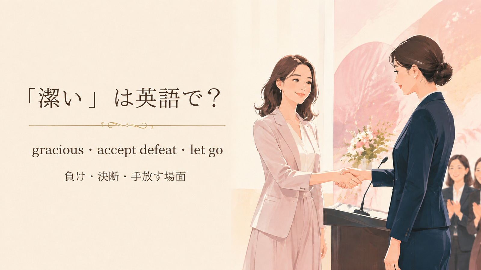 「潔い」は英語で?主要表現の使い分け