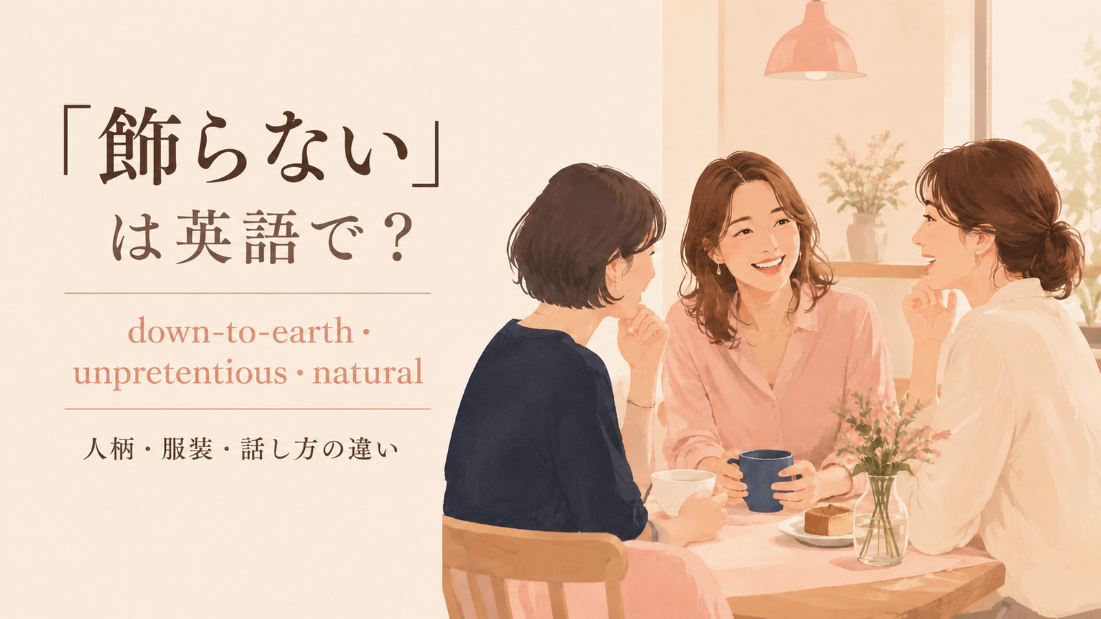 「飾らない」は英語で?主要表現の使い分け