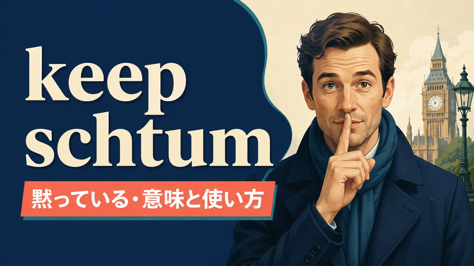 keep schtumの意味は？使い方・ニュアンス・例文と簡単な言い換え