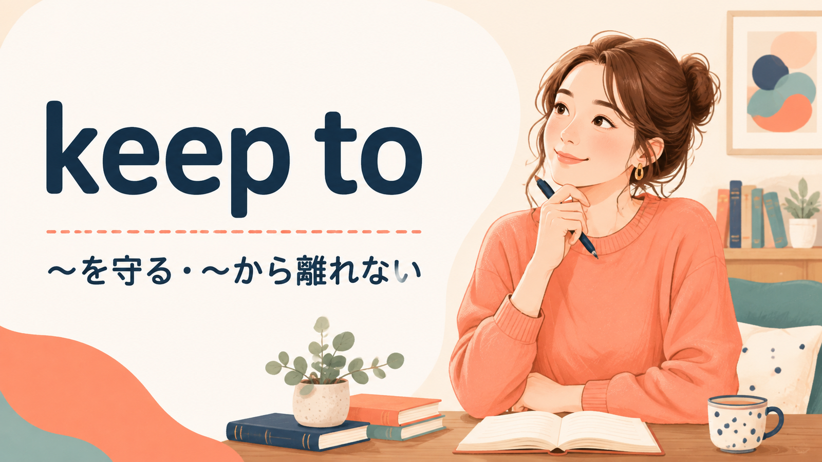 keep toの意味は？「〜を守る・〜から離れない」の使い方・ニュアンスと例文