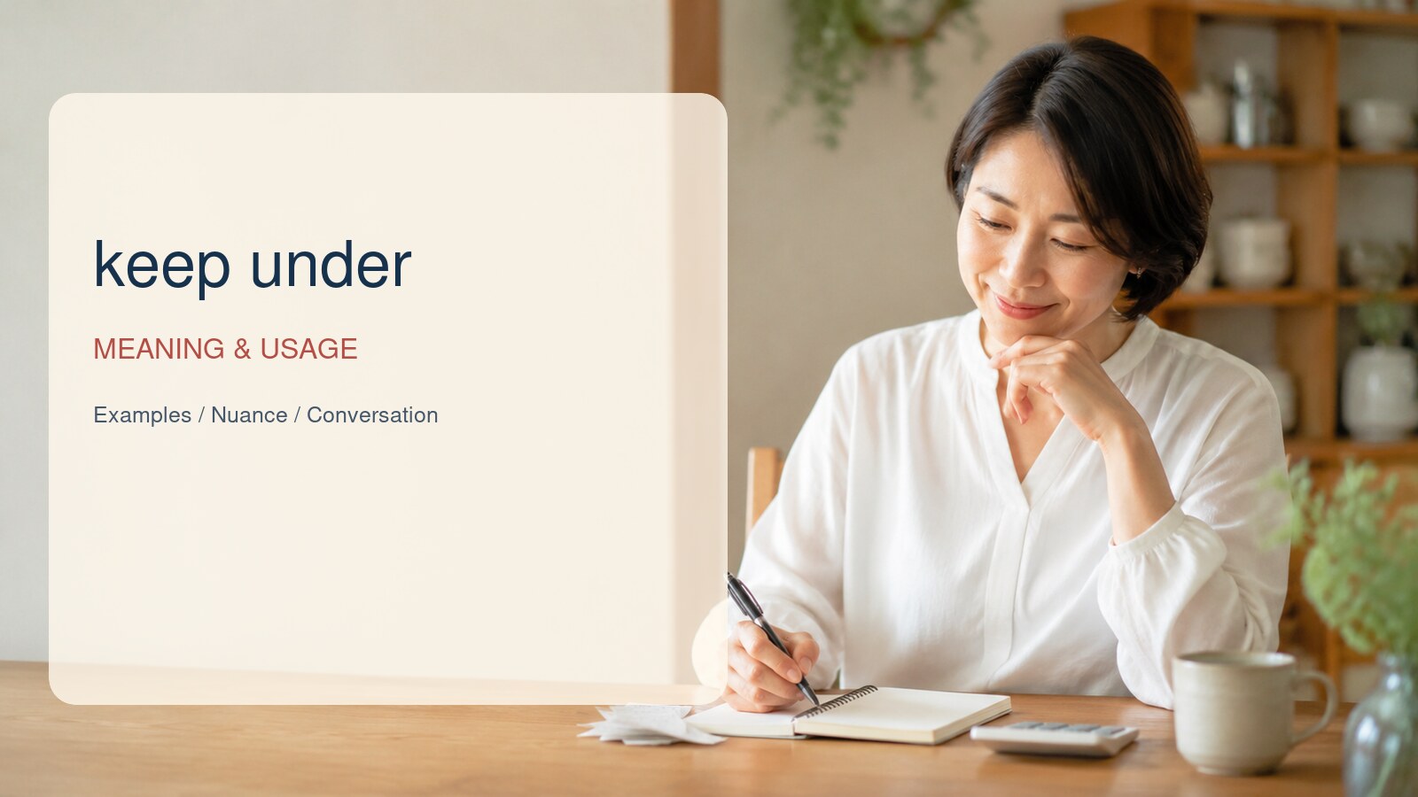 keep under 抑える・管理下に置くの意味と使い方