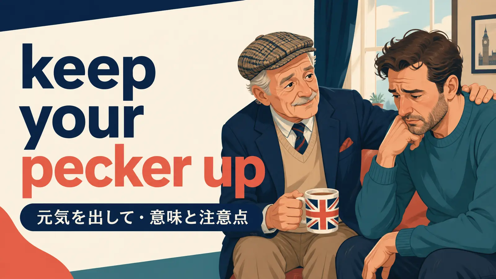 keep your pecker upの意味は？使い方・ニュアンス・例文と簡単な言い換え