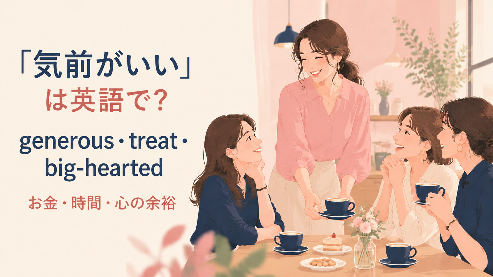 「気前がいい」は英語で?主要表現の使い分け