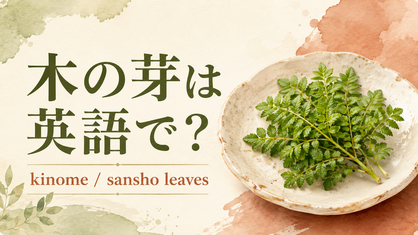 木の芽は英語で何というかを解説するアイキャッチ