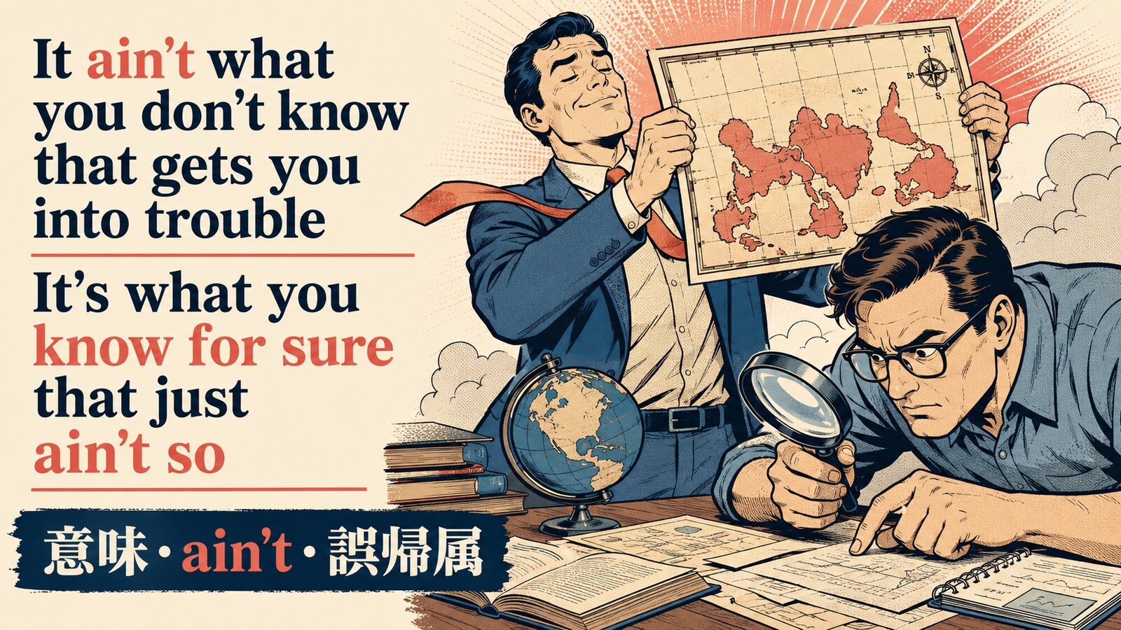It ain't what you don't know that gets you into trouble. It's what you know for sure that just ain't soの意味と使い方