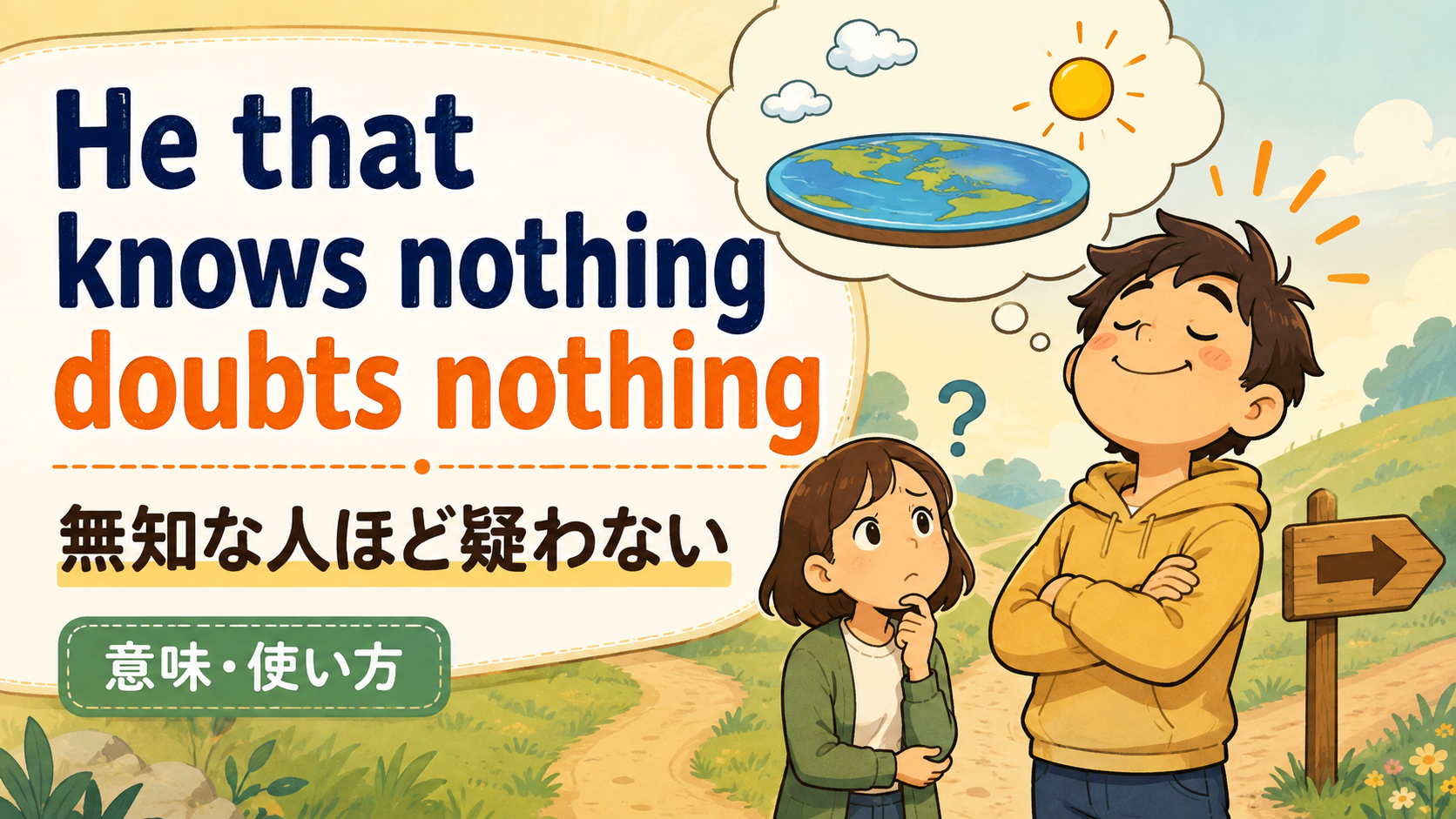 He that knows nothing doubts nothingの意味は？使い方・ニュアンスと例文を解説