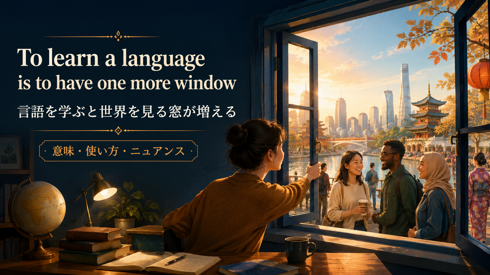 To learn a language is to have one more windowの意味は？使い方・ニュアンス・例文を解説