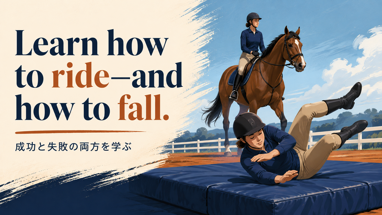 It is not enough to learn how to rideの意味・使い方・例文
