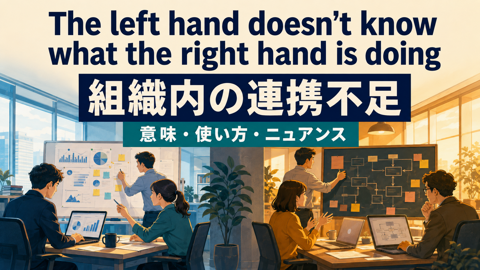The left hand doesn’t know what the right hand is doingの意味は？使い方・ニュアンス・例文を解説
