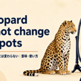 A leopard cannot change its spotsの意味と使い方を解説するアイキャッチ画像