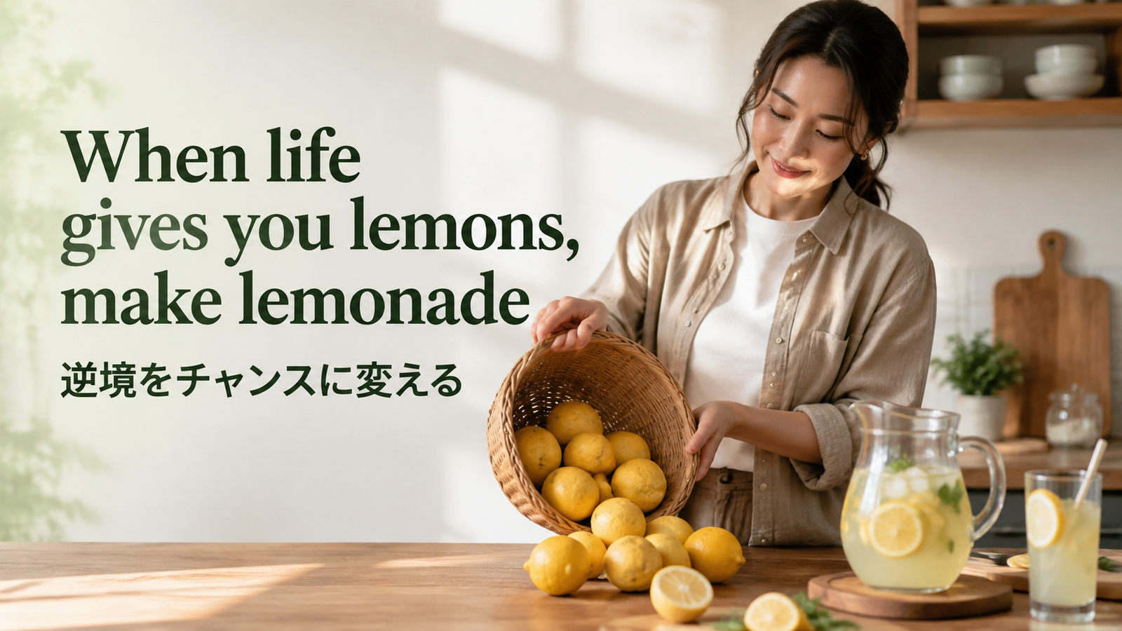When life gives you lemons, make lemonadeの意味は？使い方・ニュアンス・例文と簡単な言い換え
