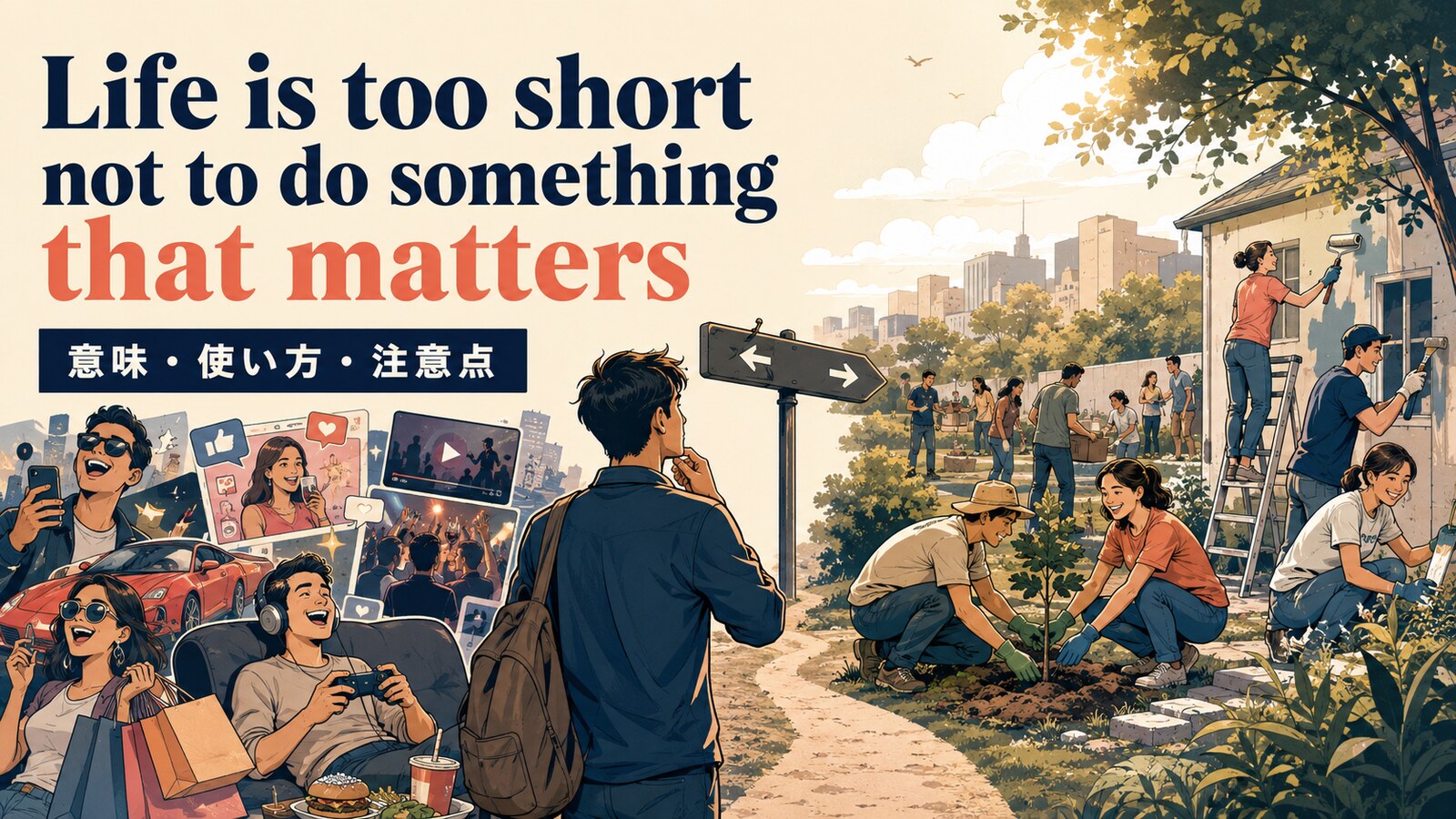 Life is too short not to do something that mattersの意味と使い方