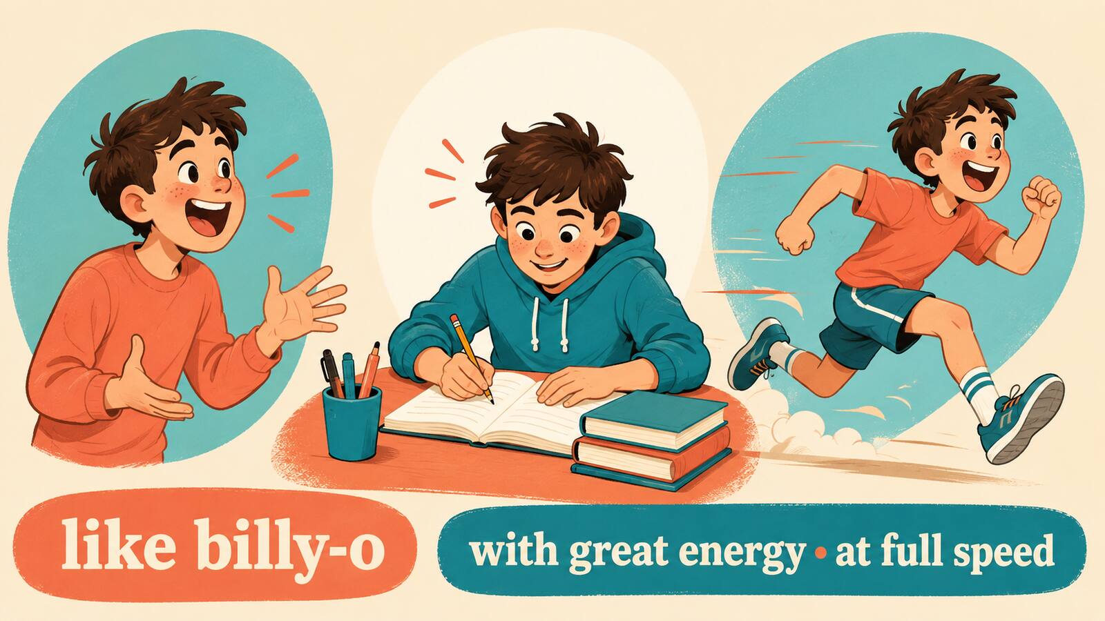 like billy-oが勢いよく行うことを示す解説画像