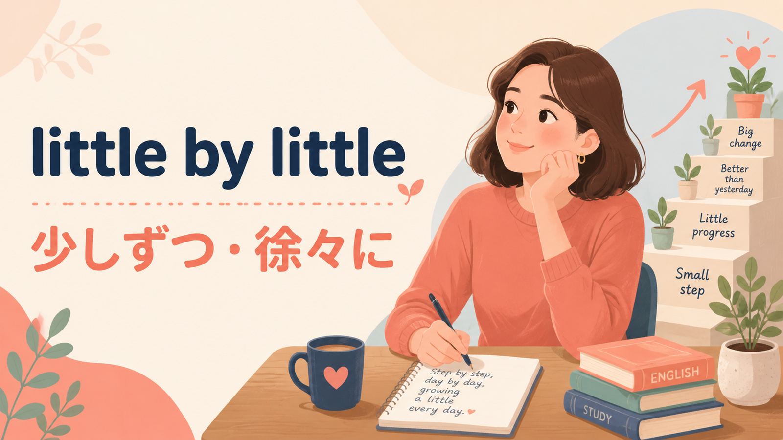 little by littleの意味は？「少しずつ・徐々に」の使い方・ニュアンスと例文