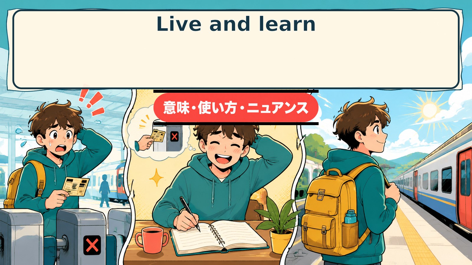 Live and learn.の意味・使い方｜失敗から学ぶ英語の決まり文句