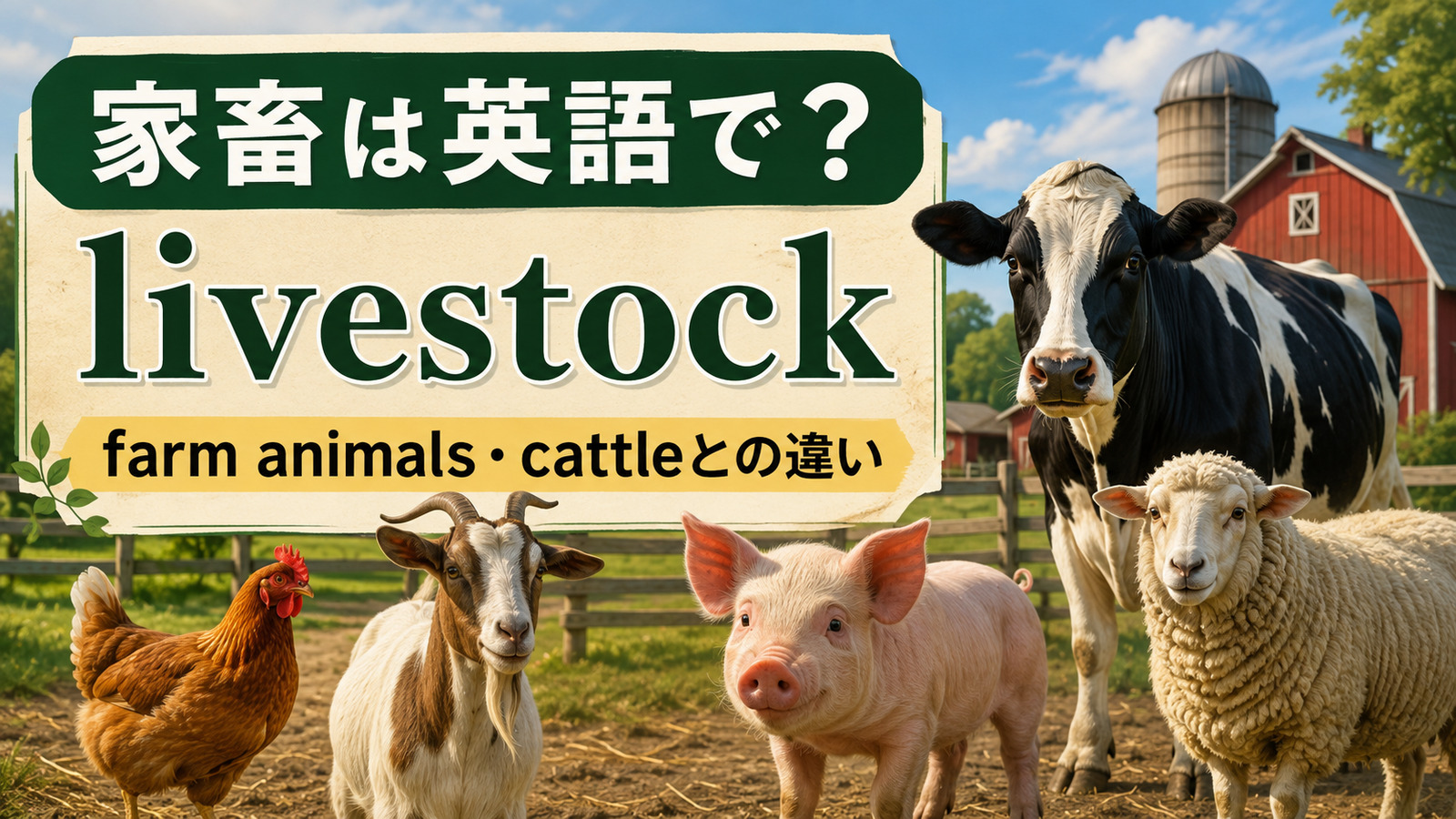 家畜は英語で|livestockの意味