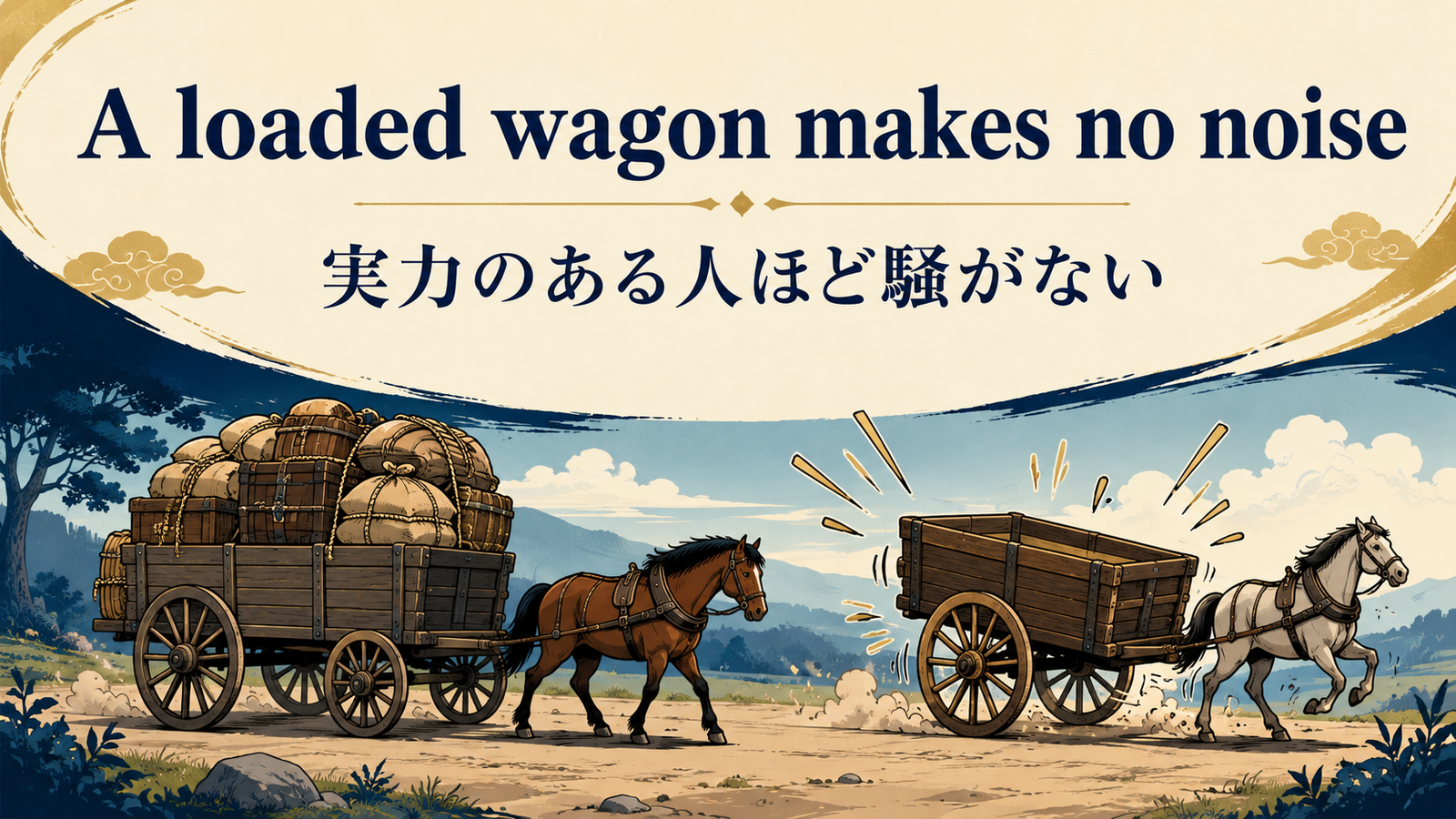 A loaded wagon makes no noiseの意味