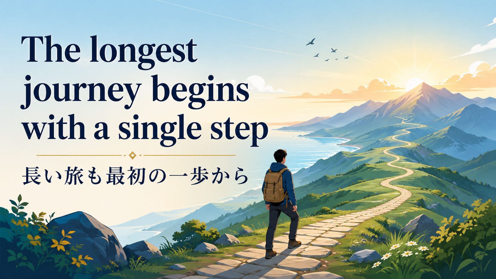 The longest journey begins with a single stepの意味と使い方