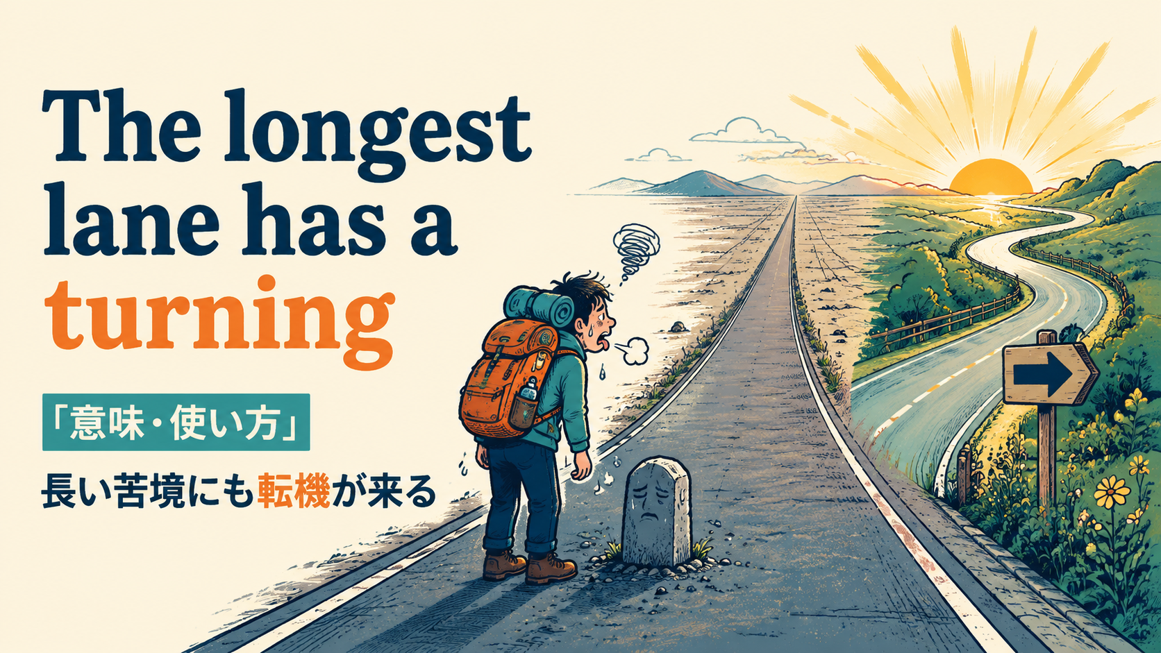 The longest lane has a turningの意味・使い方
