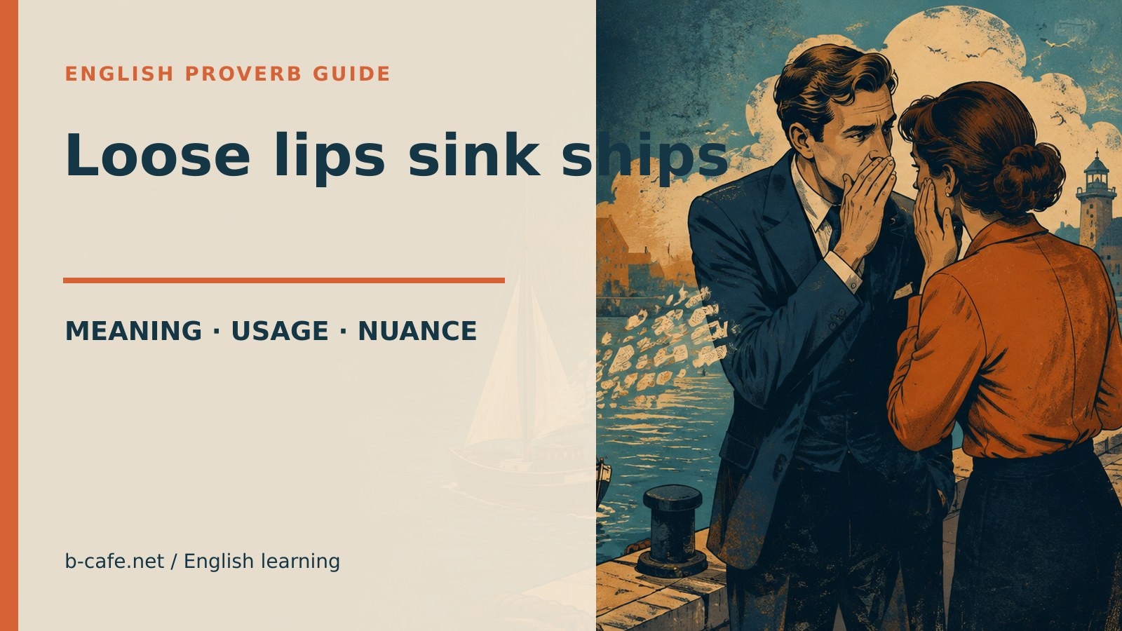 Loose lips sink ships.の意味と情報漏えいの注意を示すアイキャッチ