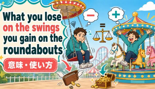 What you lose on the swings you gain on the roundabouts.の意味・使い方｜損得が釣り合う表現