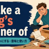 make a dogs dinner ofの意味と使い方を解説するアイキャッチ画像