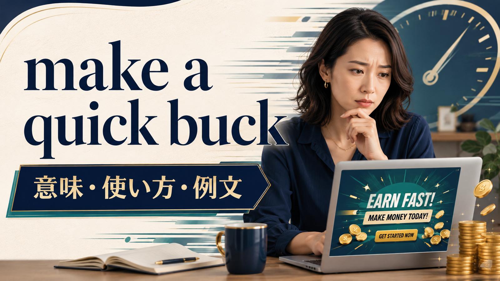 make a quick buckの意味は？「手っ取り早く稼ぐ」の使い方と注意点